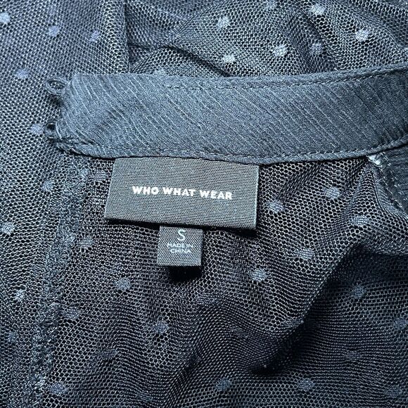 Sheer Maxi Dress Size S Goth Romantic Gown Club Witchy Sexy Ruffle Cuffs Mesh - Picture 8 of 9